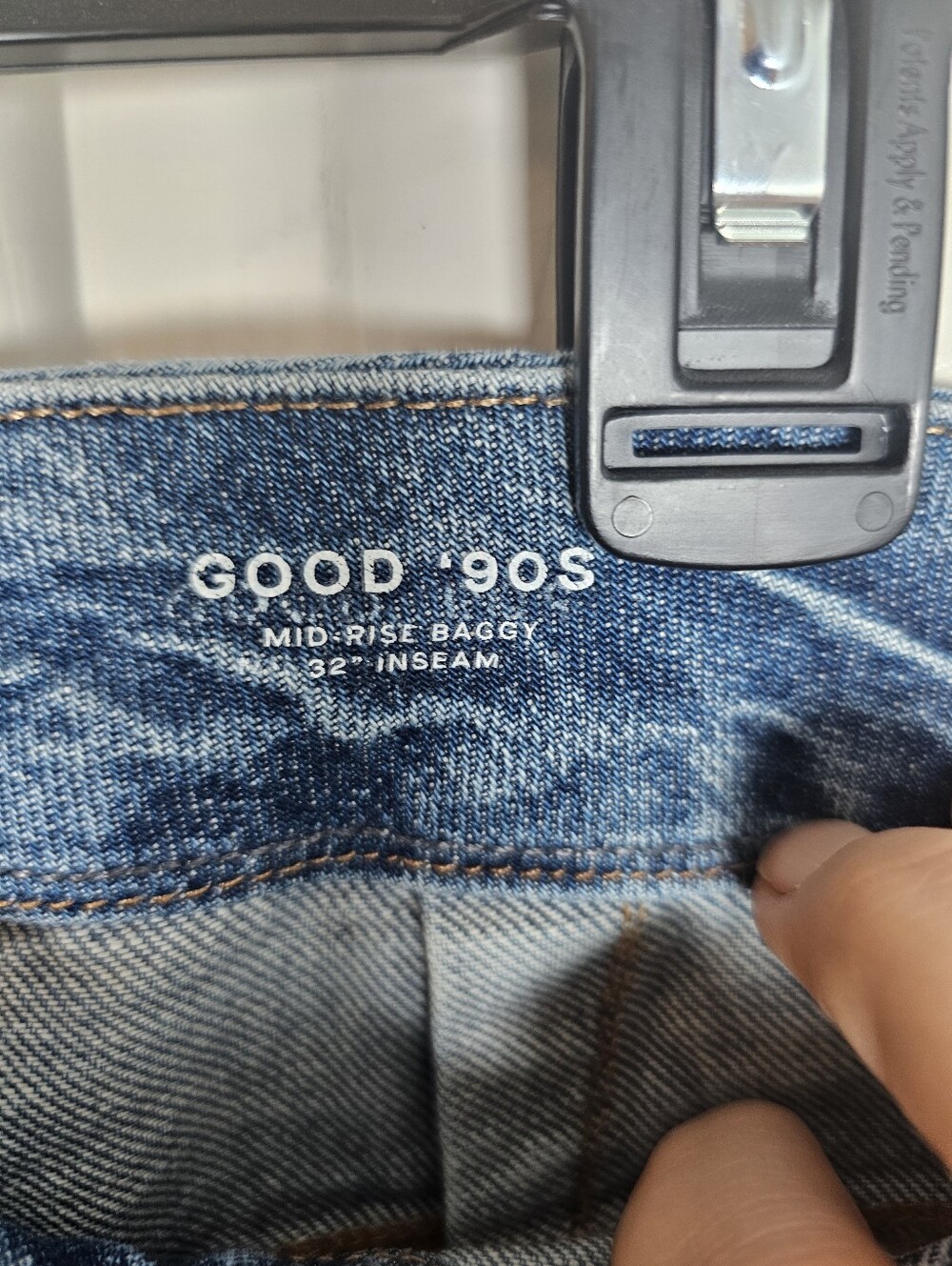 Good American Good '90s Relaxed Carpenter Baggy Jeans Size 20 Stretchy - Picture 5 of 5